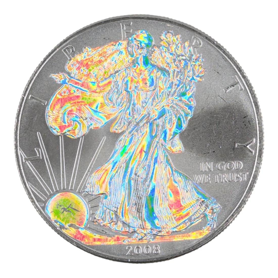 FEATURE 2008 American Silver Eagle Dollar - Hologram (1 of 2)