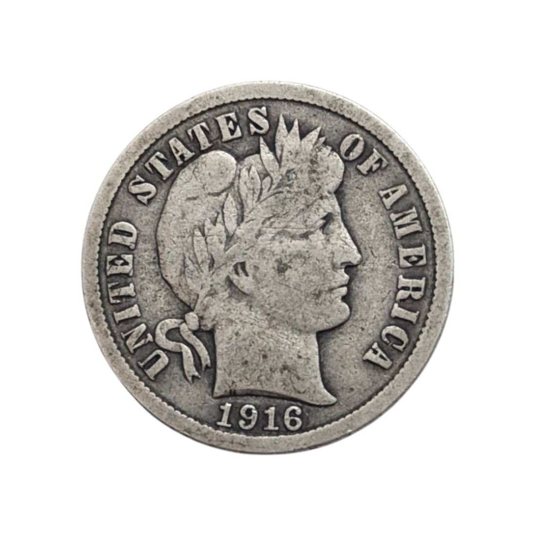 1916 Silver Barber Dime (1 of 2)