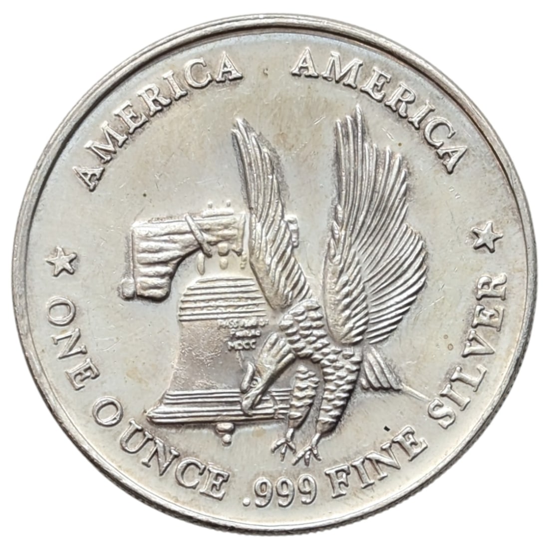 1 Ounce Fine .999 Silver Round - Eagle w/ Bell (1 of 2)
