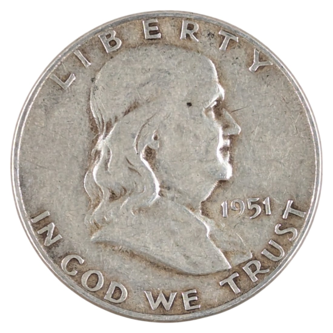 1951-S Silver Franklin Half Dollar (1 of 2)