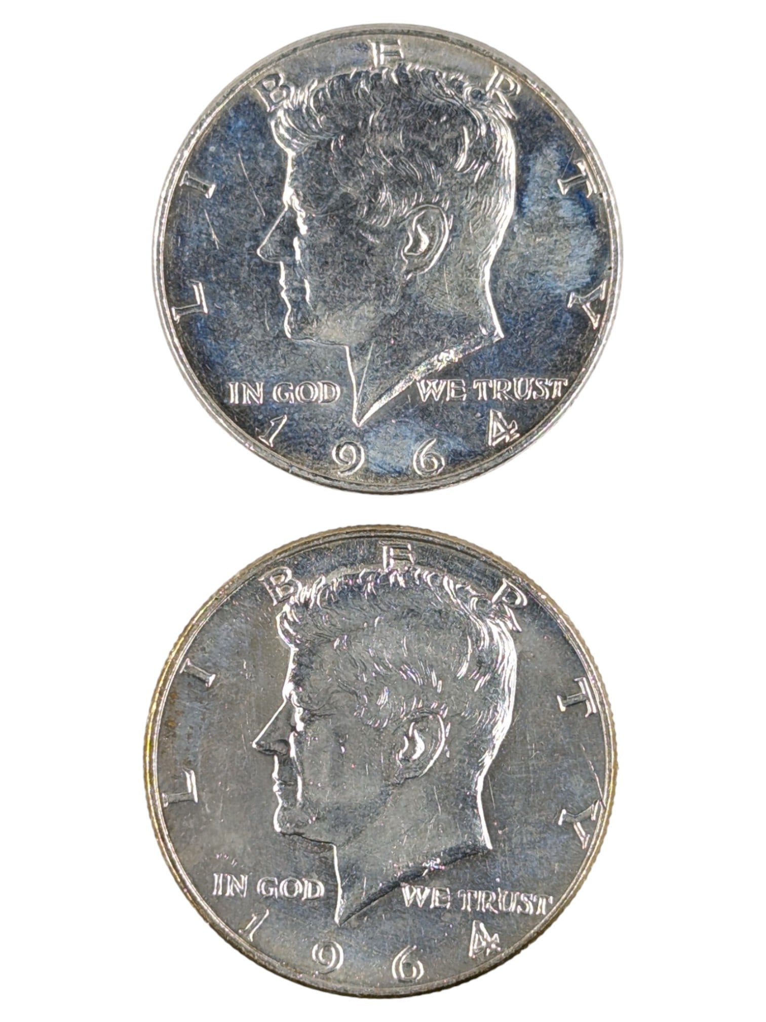 Lot of 2 Silver 1964 John F Kennedy Half Dollars - AU (1 of 2)