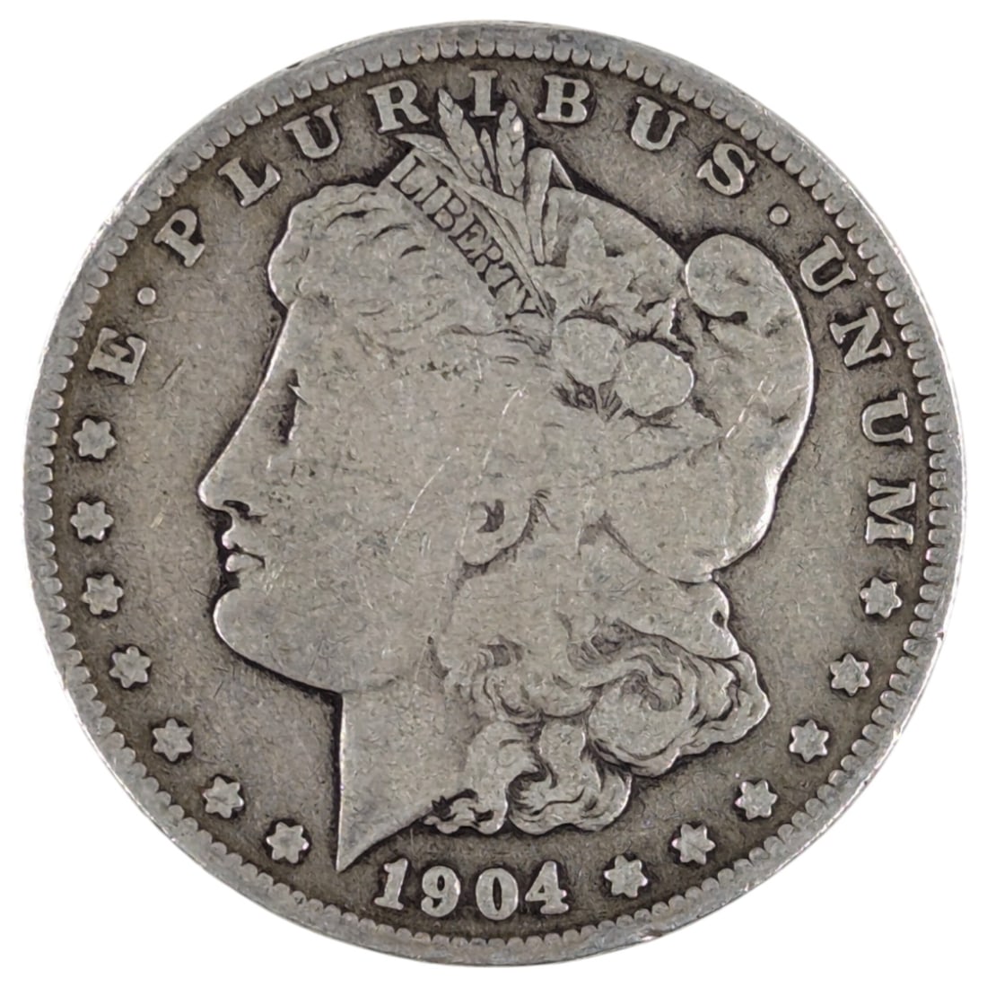 1904-O Morgan Silver Dollar: Silver