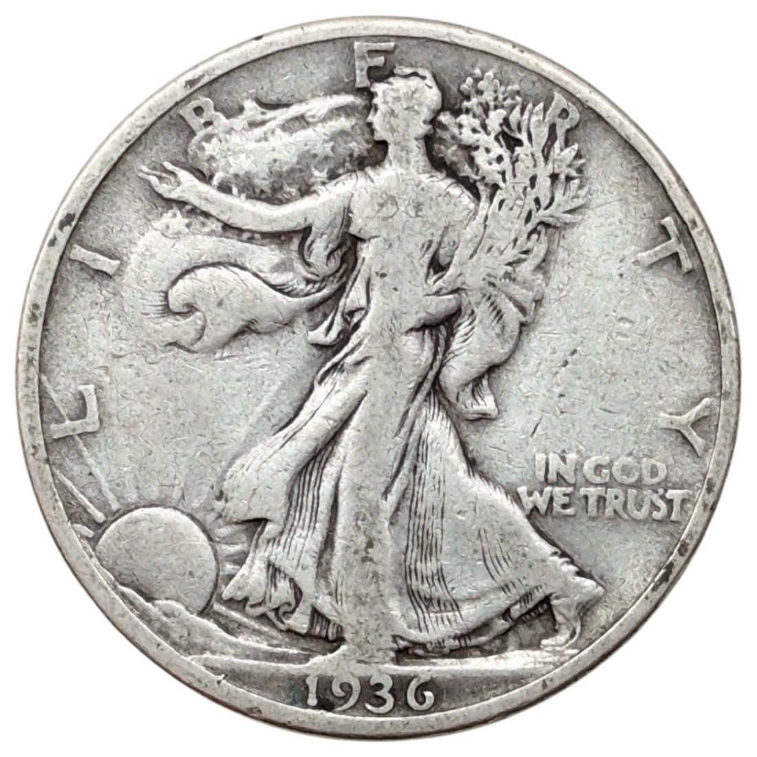 1936 Silver Walking Liberty Half Dollar (1 of 2)