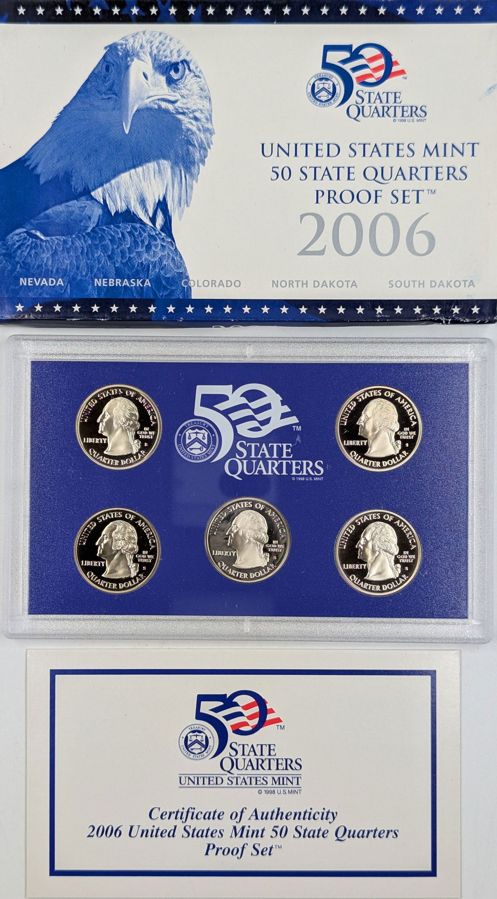2006 US Mint State Quarters Proof Set w/ COA (1 of 2)