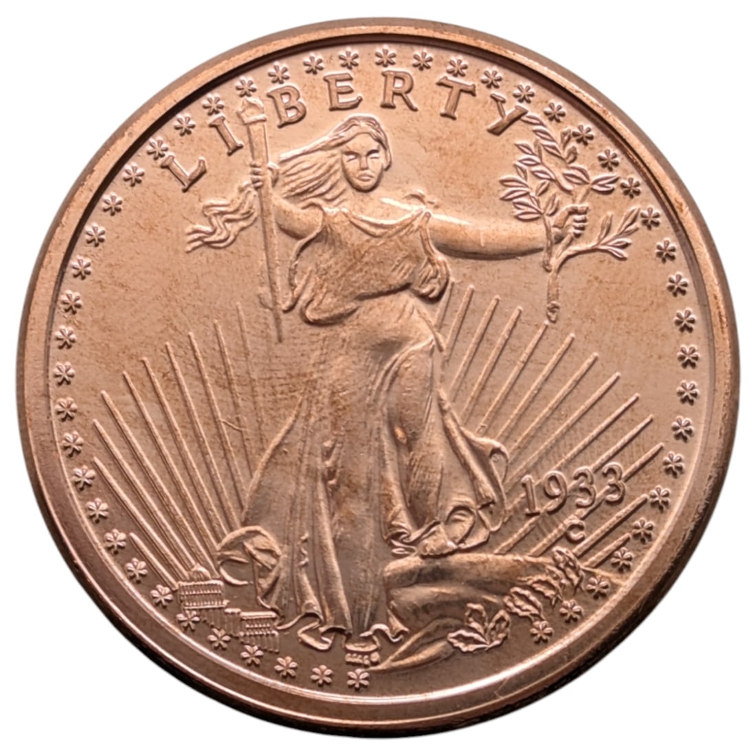 1 Ounce Fine .999 Copper Round - Liberty (1 of 2)