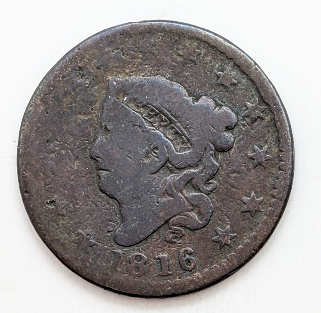 1816 Large Cent - Full Date Good Condition (1 of 2)