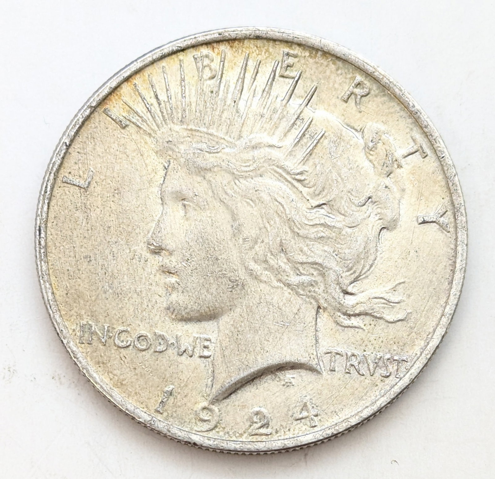 1924 Silver Peace Dollar - Light Toning: Silver