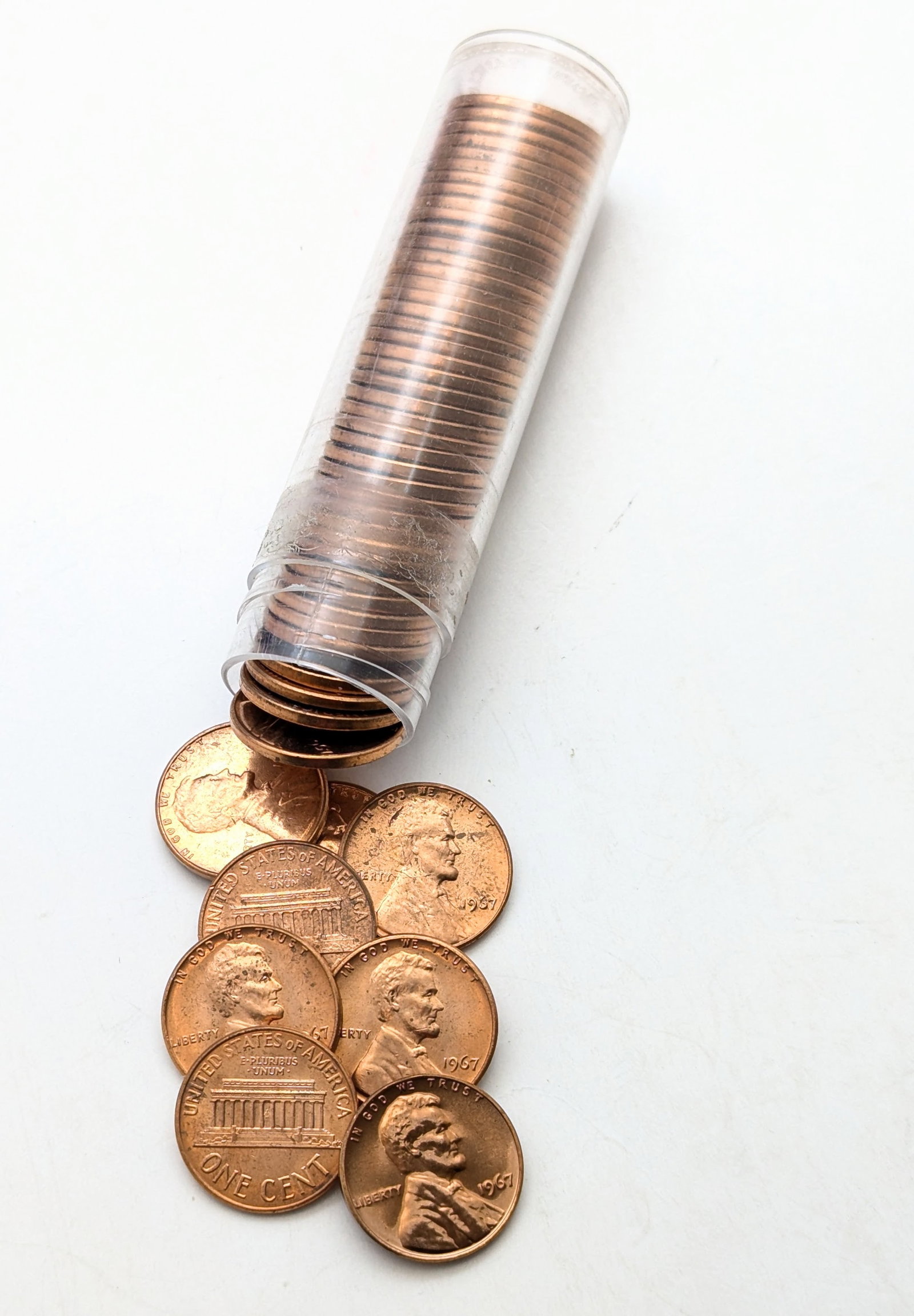Full Tube - 1967 BU Lincoln Cent: Coin
