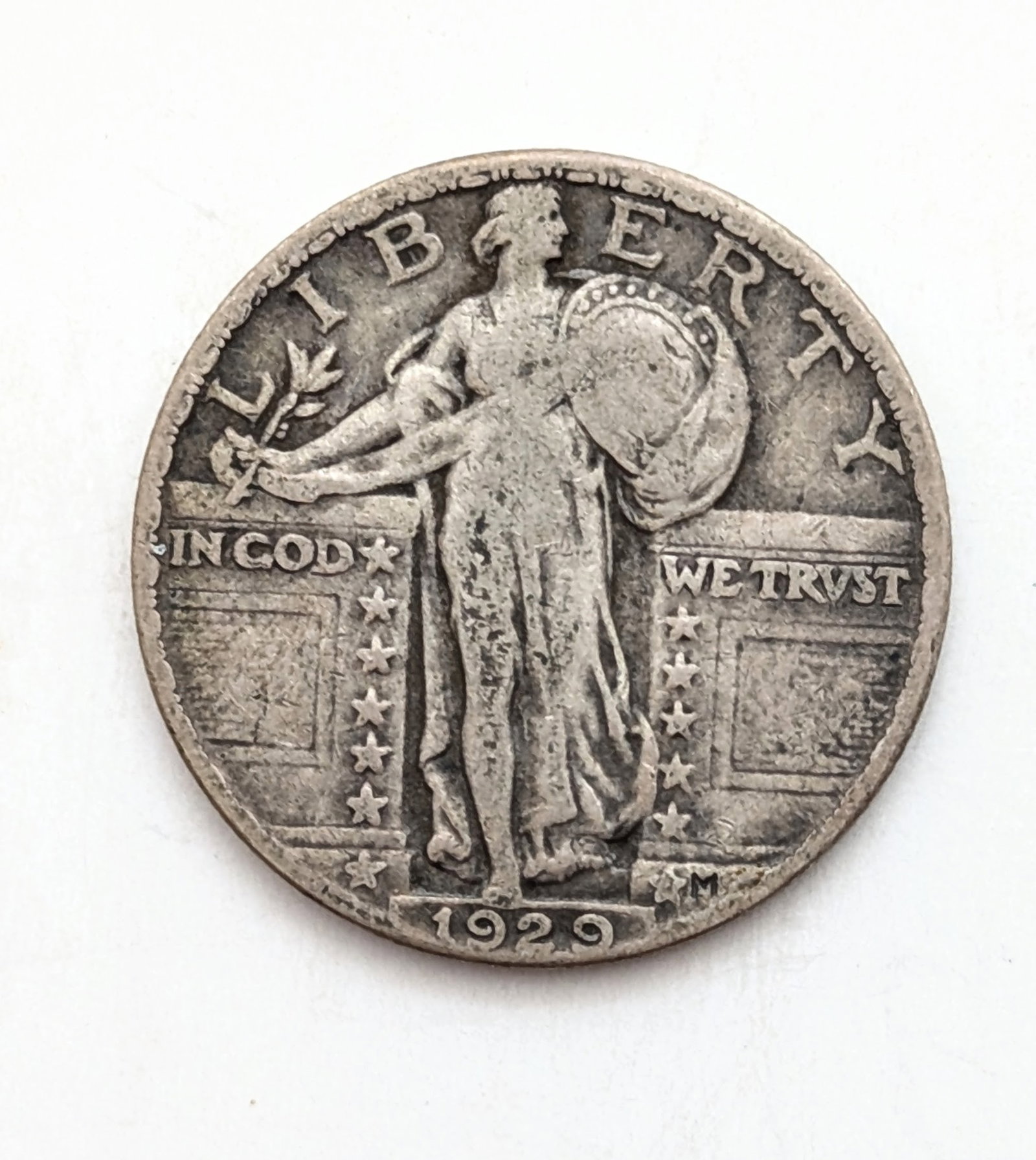1929 Silver Standing Liberty Quarter: Silver
