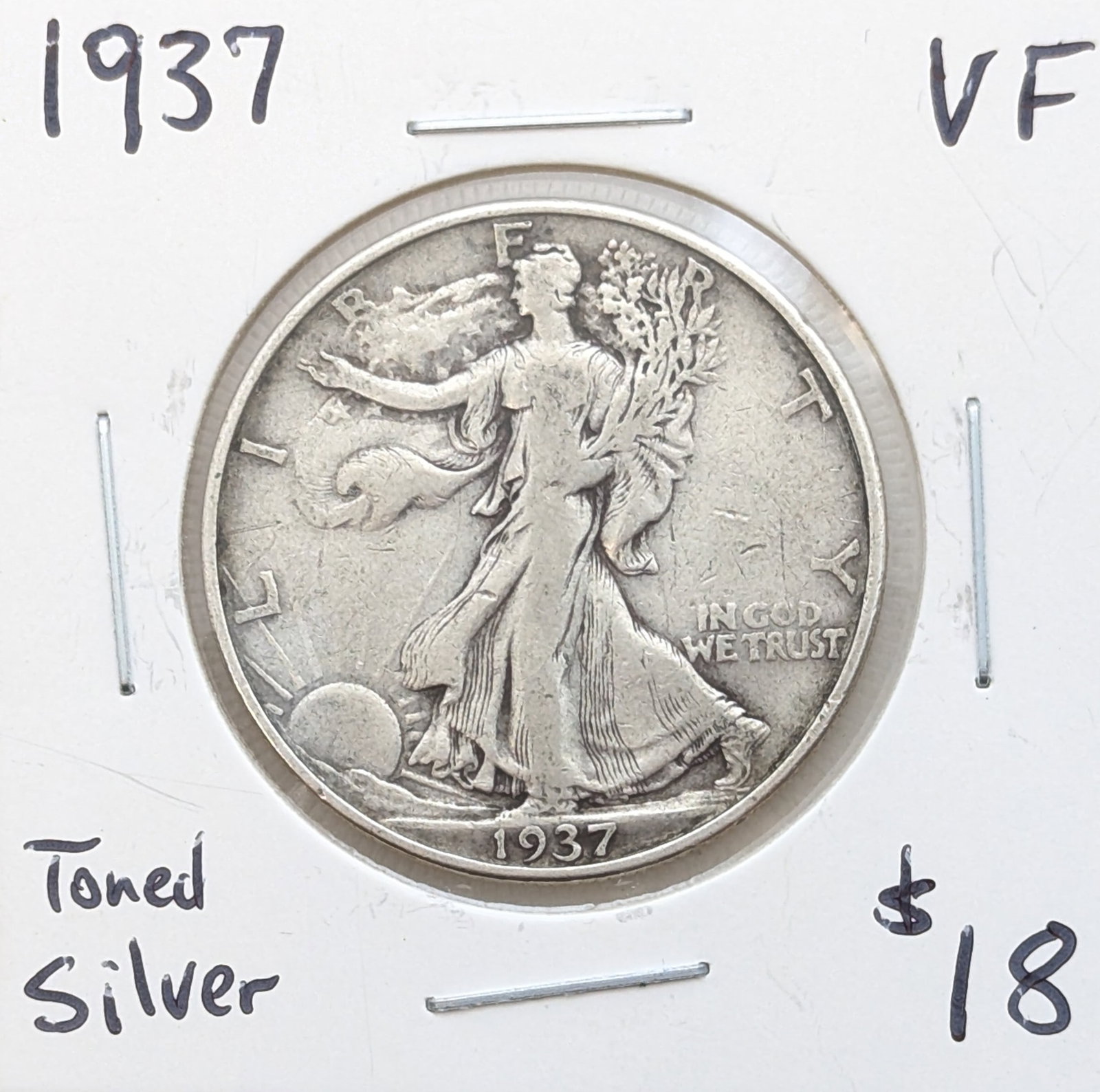 1937 Silver Walking Liberty Half Dollar: Silver