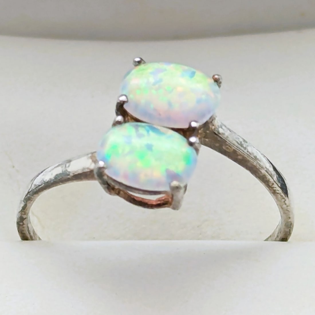 Sterling Silver 925 opal ring - size 8 (1 of 5)