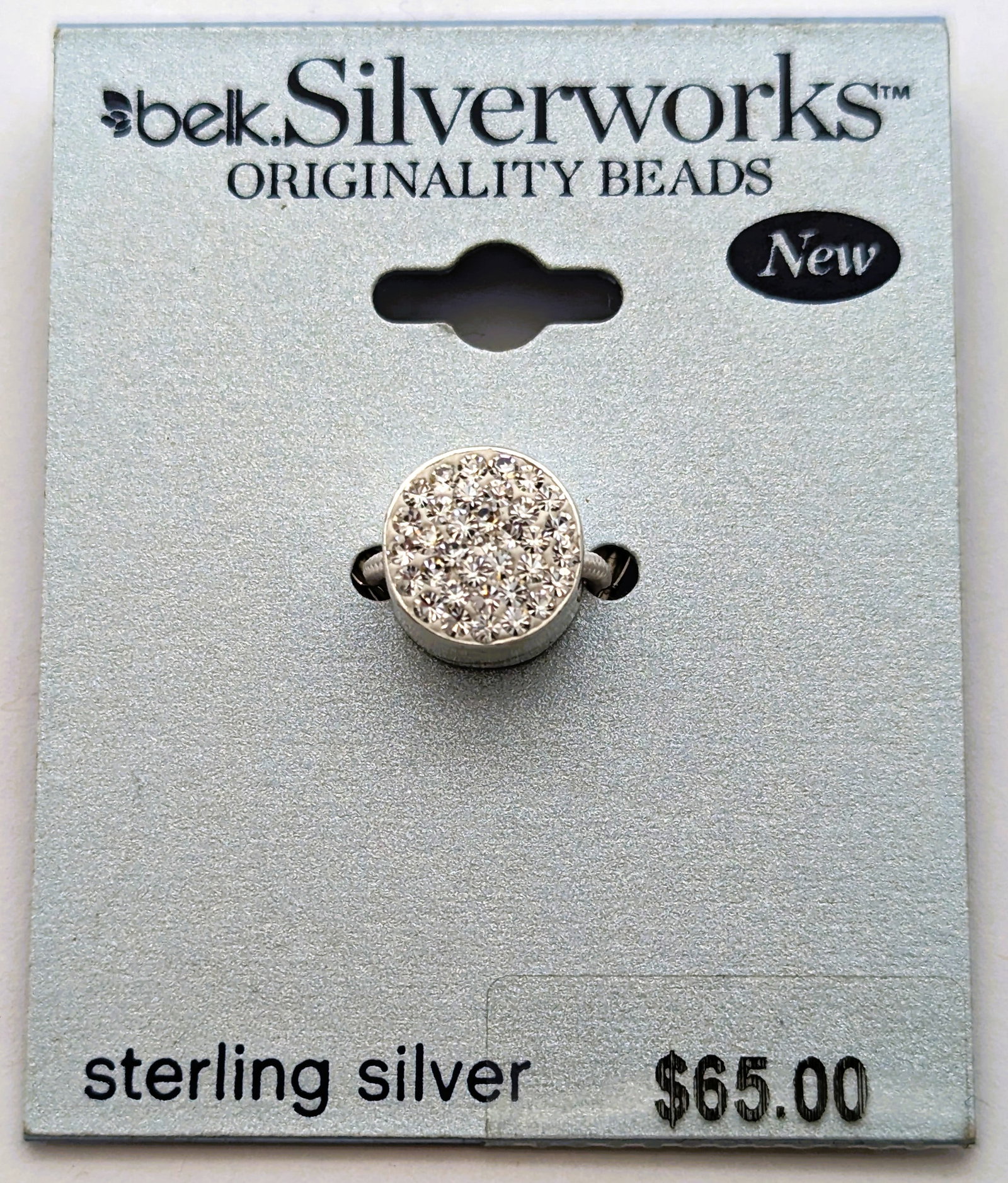 Silverworks Sterling Silver Jeweled Bead - New: Jewelry
