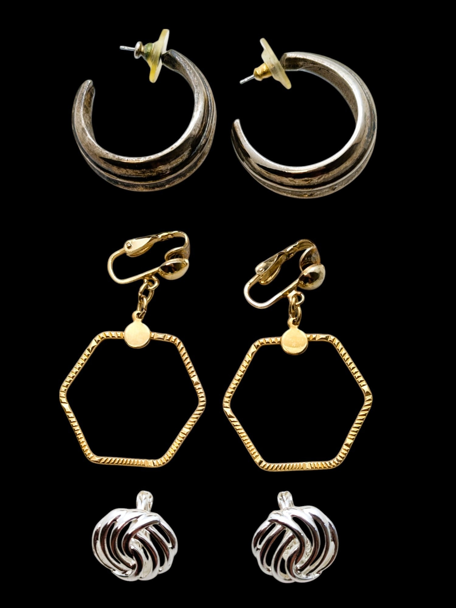 Lot of 3 Ladies Costume Earrings - Monet and more!: Jewelry