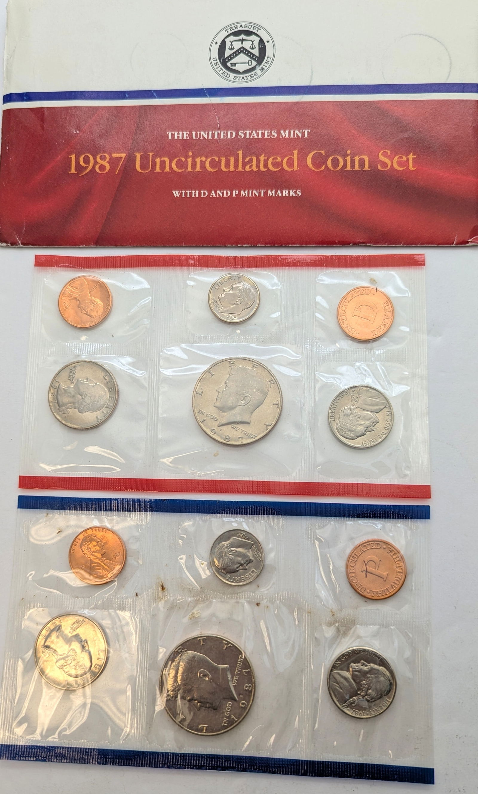 1987 US Mint Uncirculated Coin Set (1 of 2)