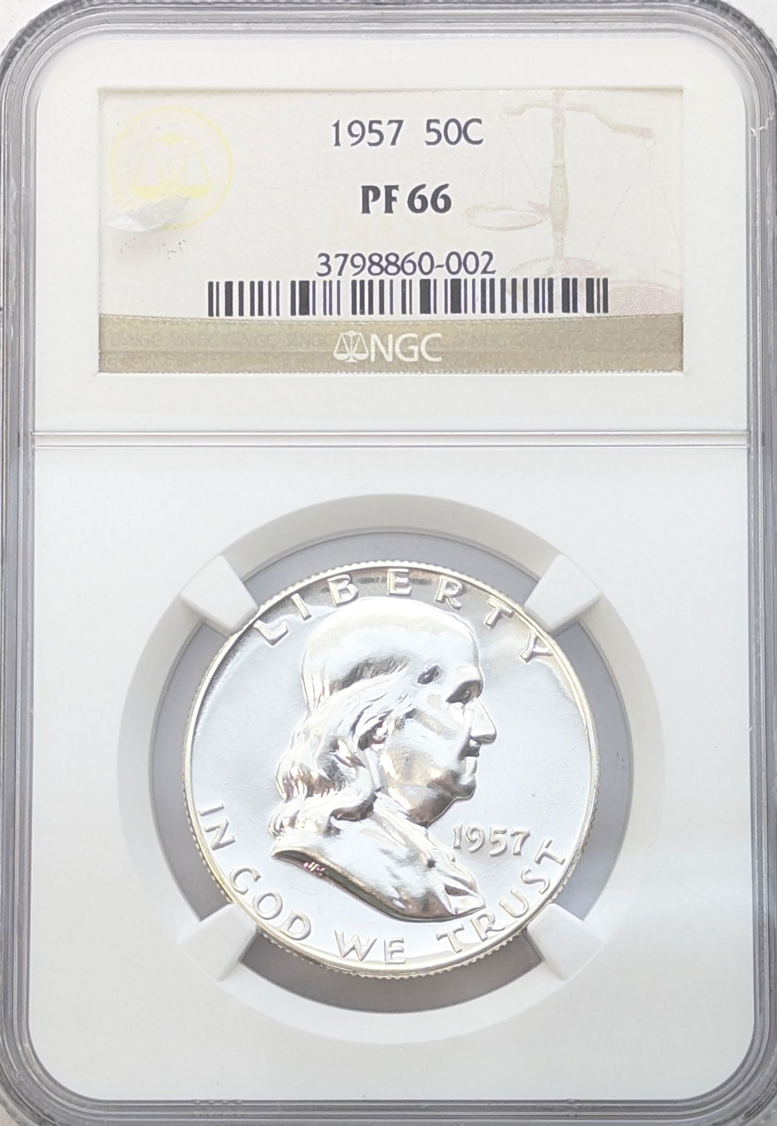 NGC 1957 PF66 Silver Franklin Half Dollar - Proof (1 of 2)