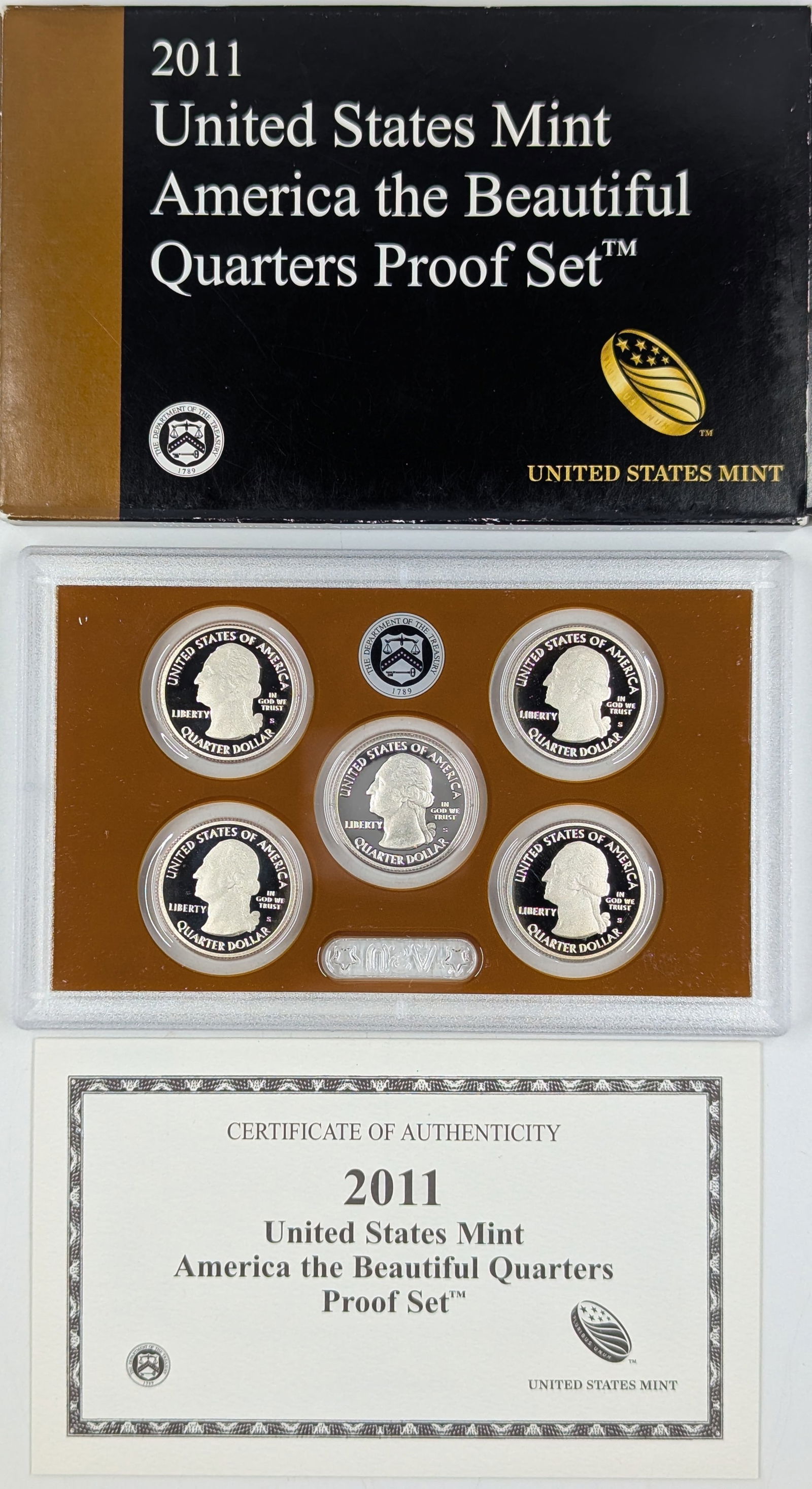 2011 US Mint America the Beautiful Quarters Proof Set w/ COA (1 of 2)