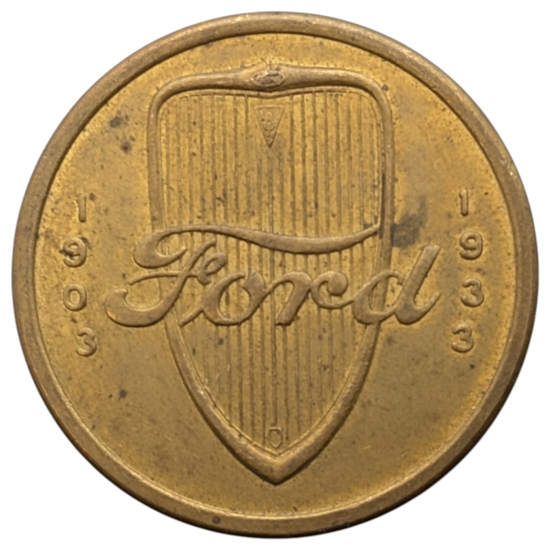 Ford V8 Thirty Years Of Progress 1903-1933 Token (1 of 2)