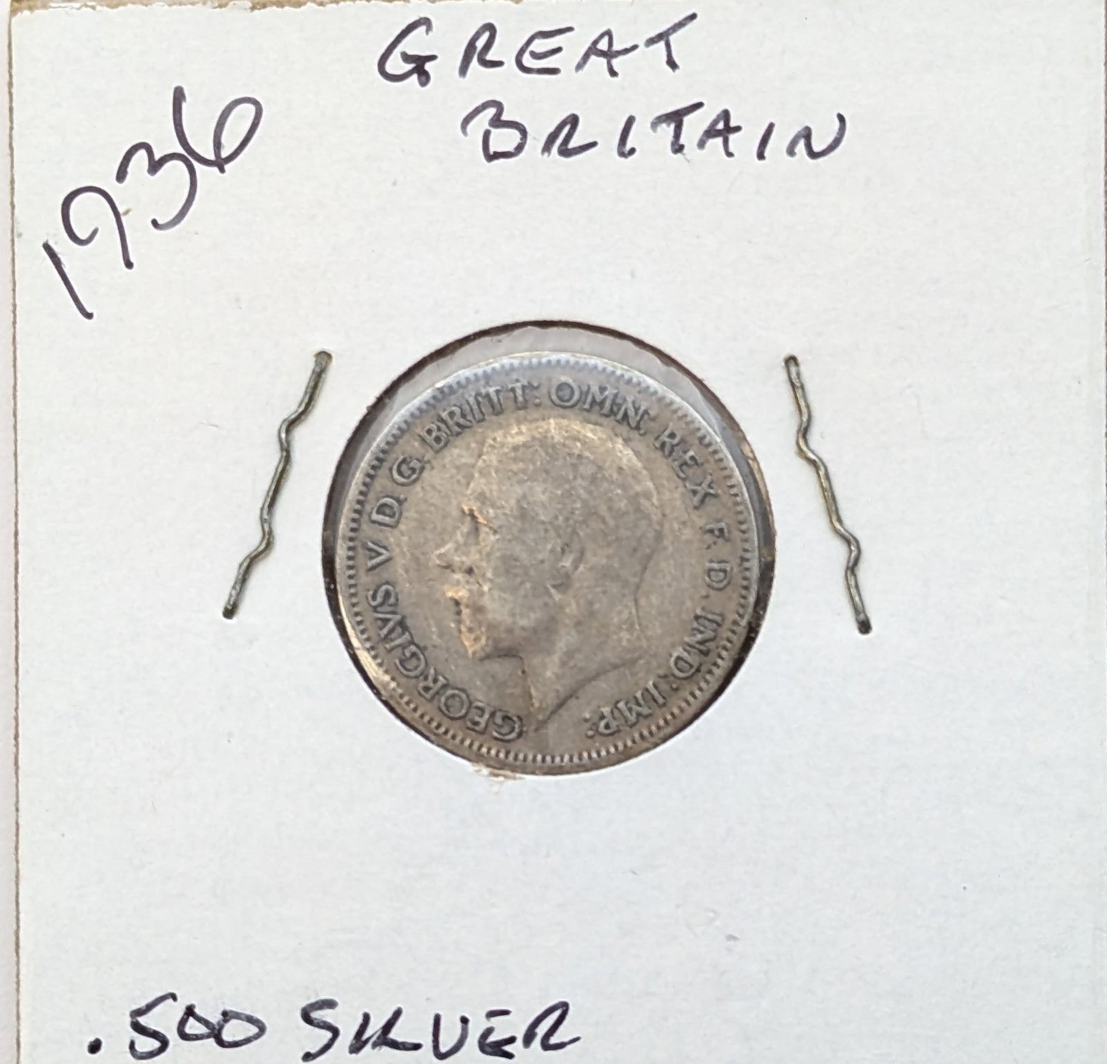 1936 UK Sixpence: 50% Silver