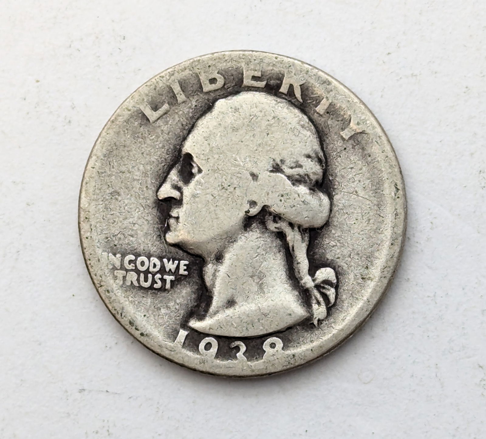 1938 Silver Washington Quarter (1 of 2)