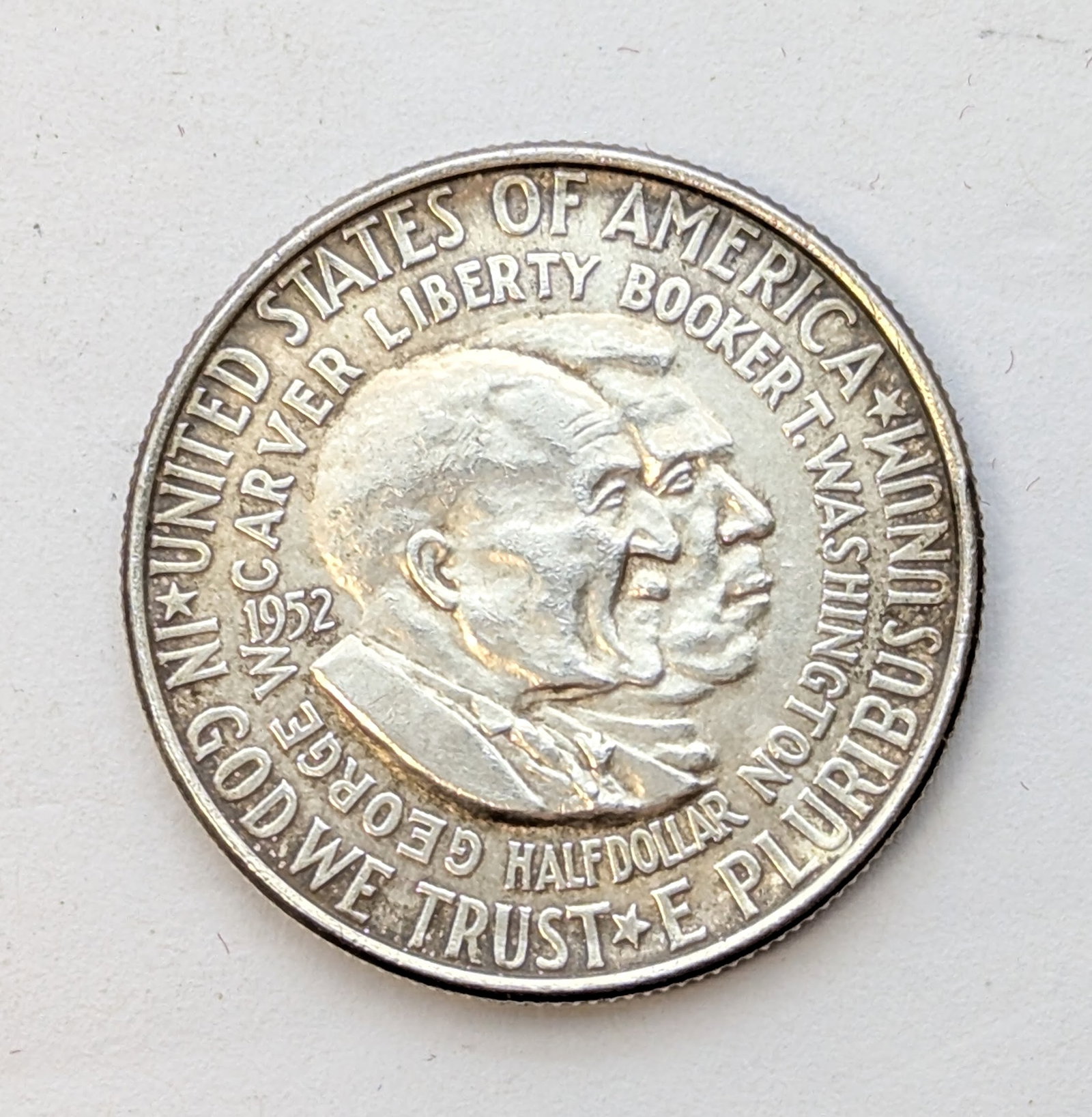 1952 Silver Carver Washington Half Dollar: Silver