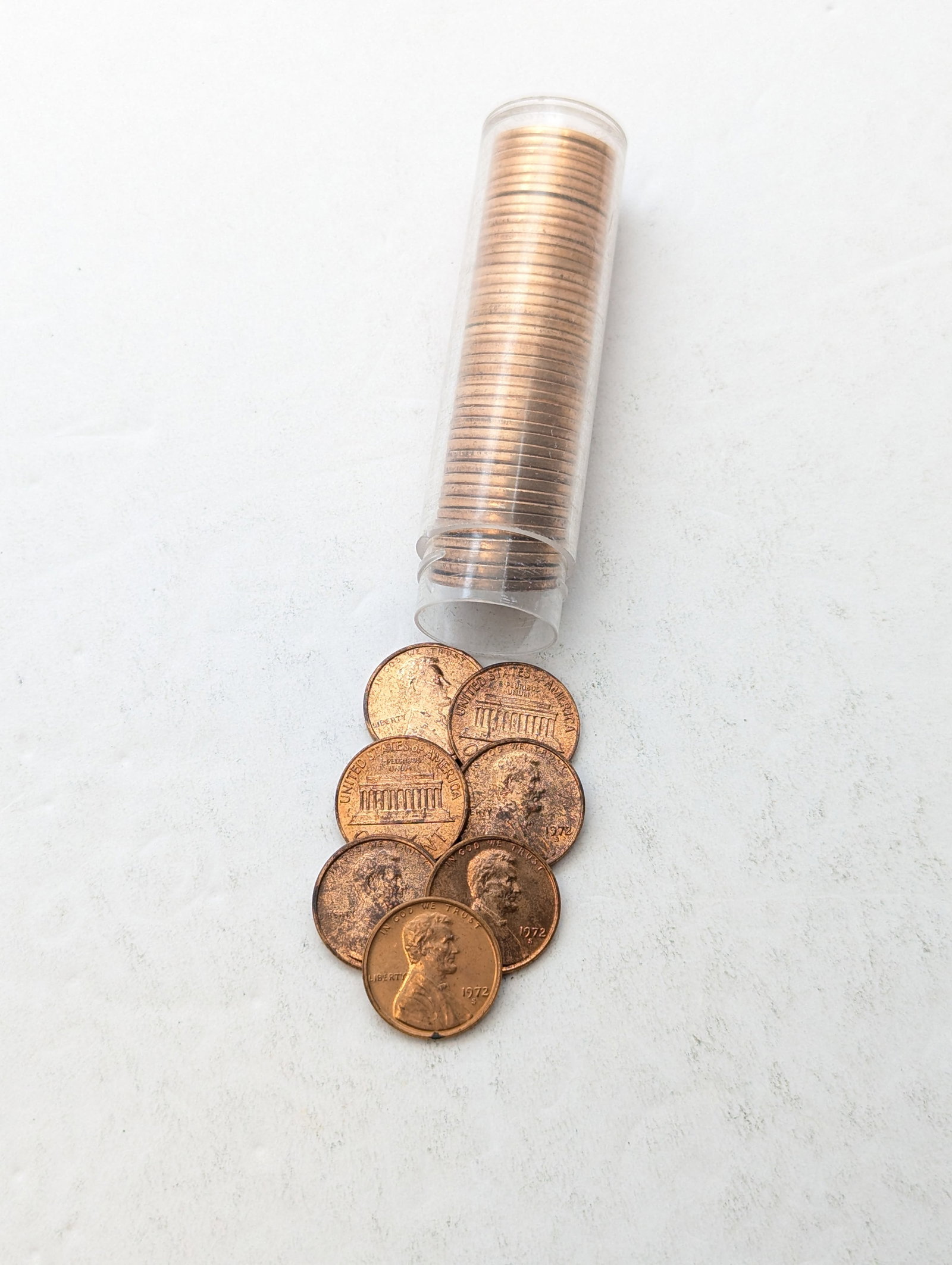 Tube of 50 - 1972-S Lincoln Cents: Coin
