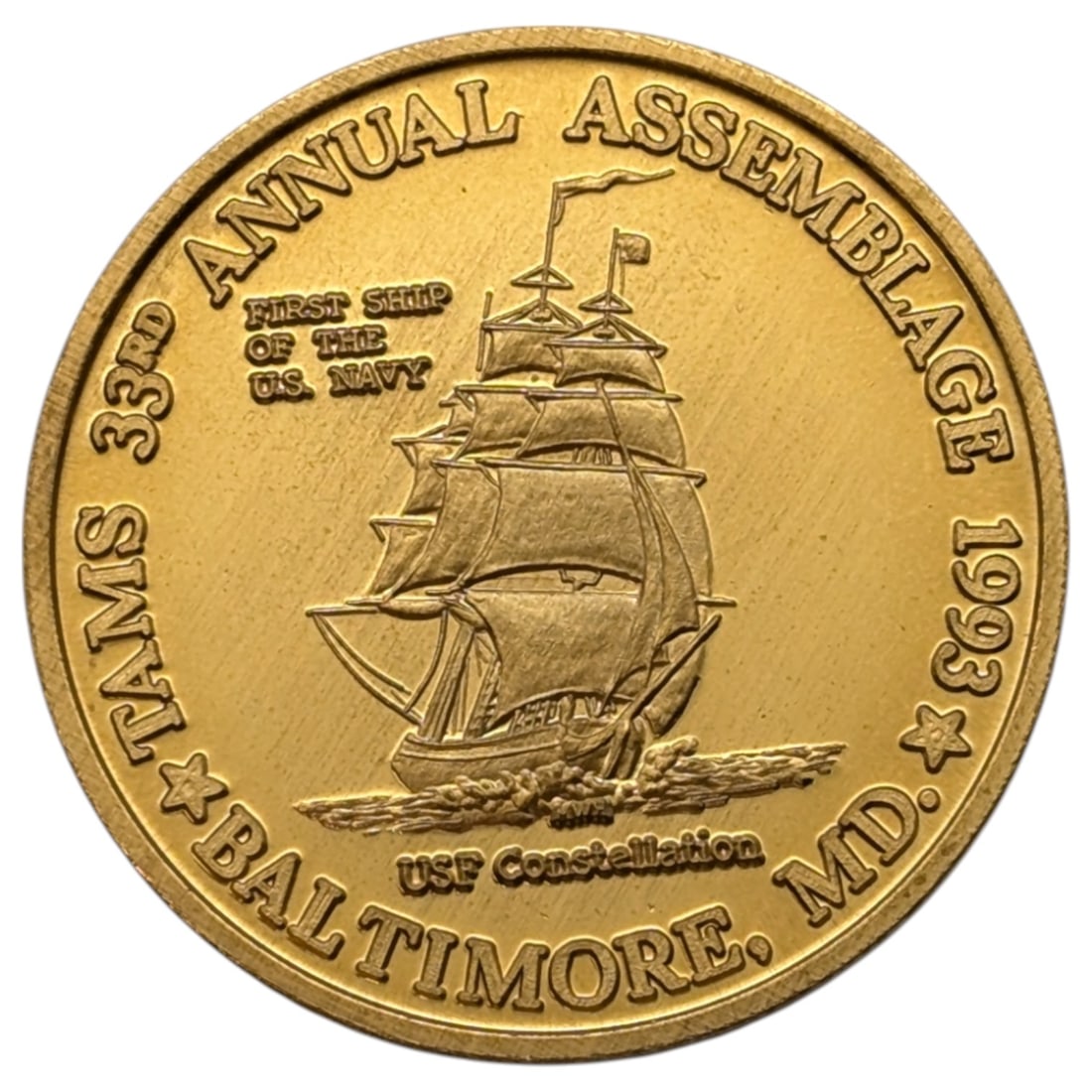 1993 TAMS 33rd Annual Assemblage Baltimore, MD Token: Coin