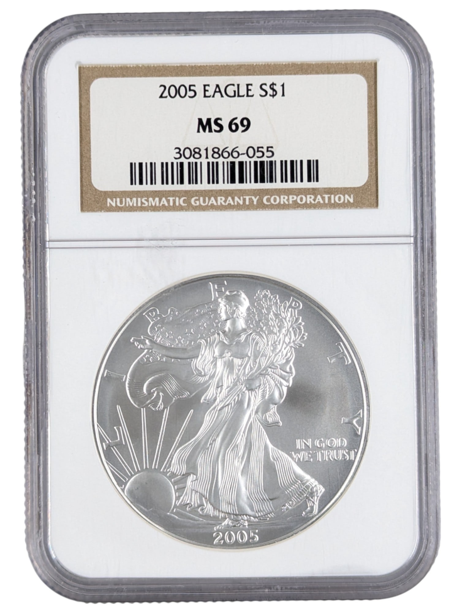 NGC 2005 MS69 American Silver Eagle Dollar (1 of 2)