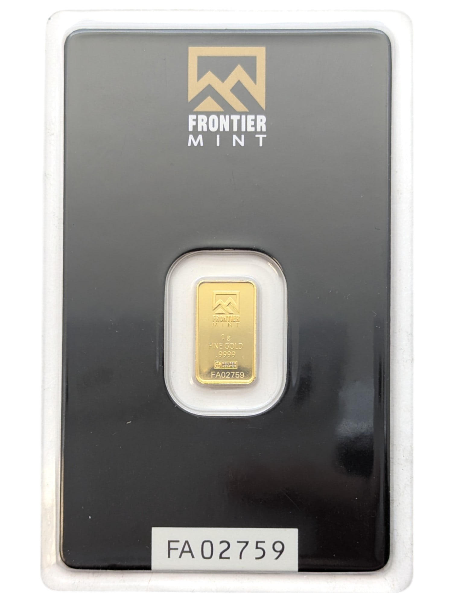 FEATURE 1 Gram Fine .999 Gold Mini-bar - Frontier Mint: FEATURE