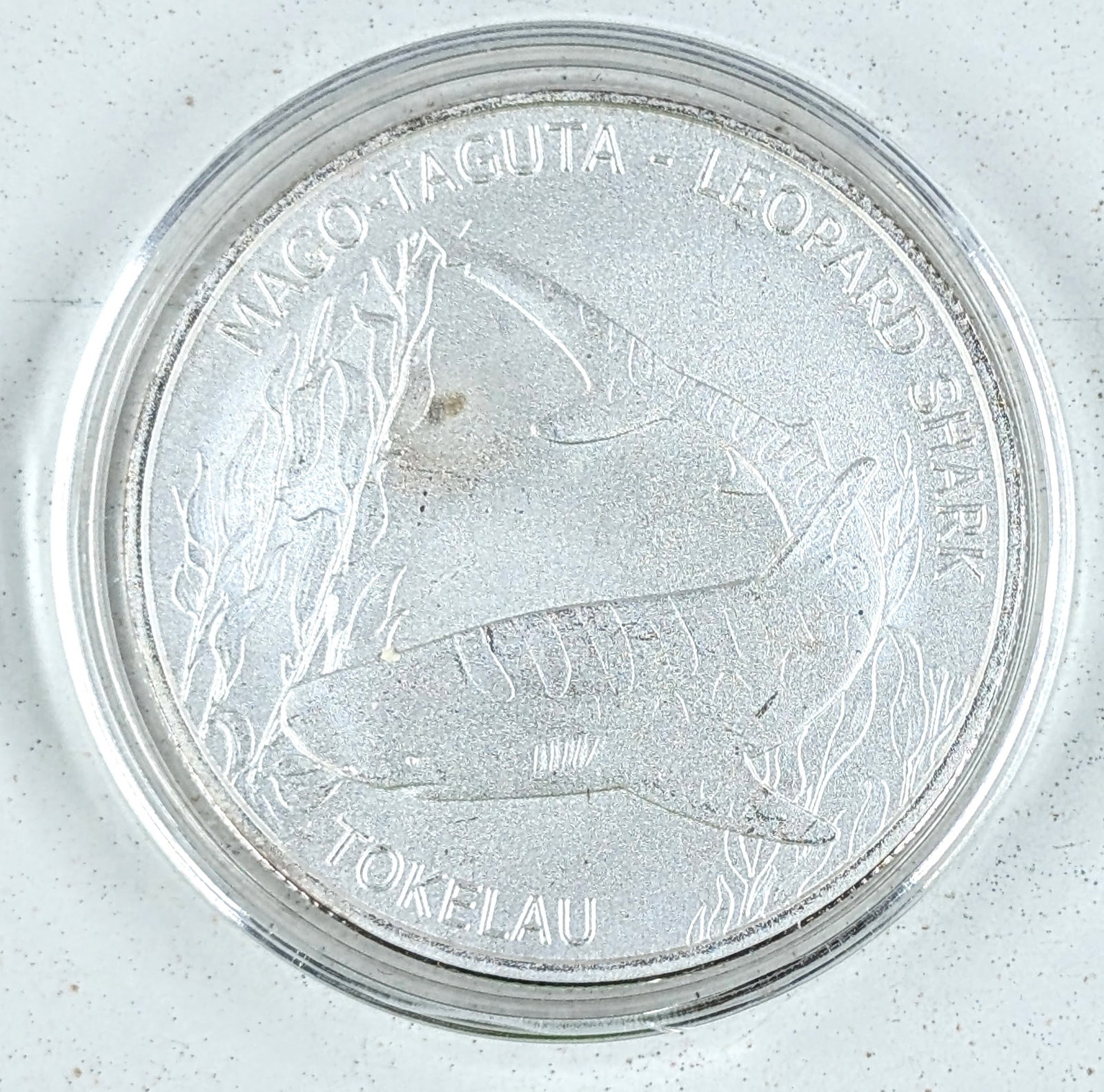 2018 Tokelau - 5 Dollar Fine .999 Silver Shark Round: Silver