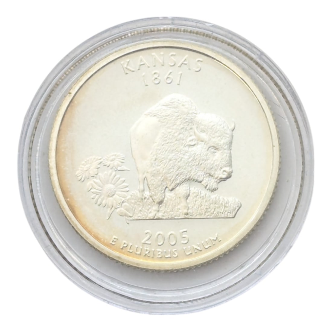 2005-S Silver State Quarter - Kansas - Light Toning: Silver