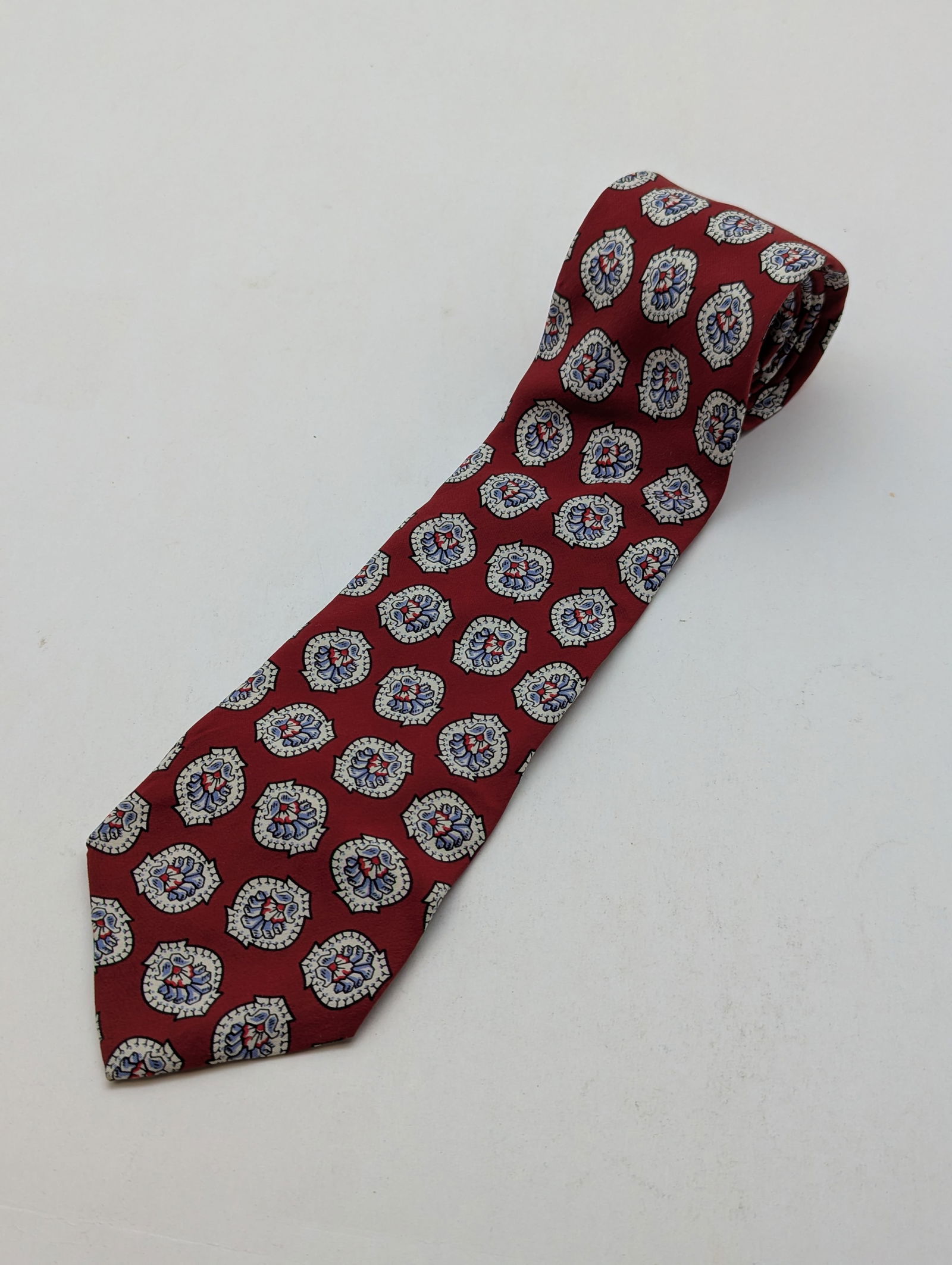 Men's Classic Maroon Burberry Tie - Authentic - Great Condition (1 of 3)