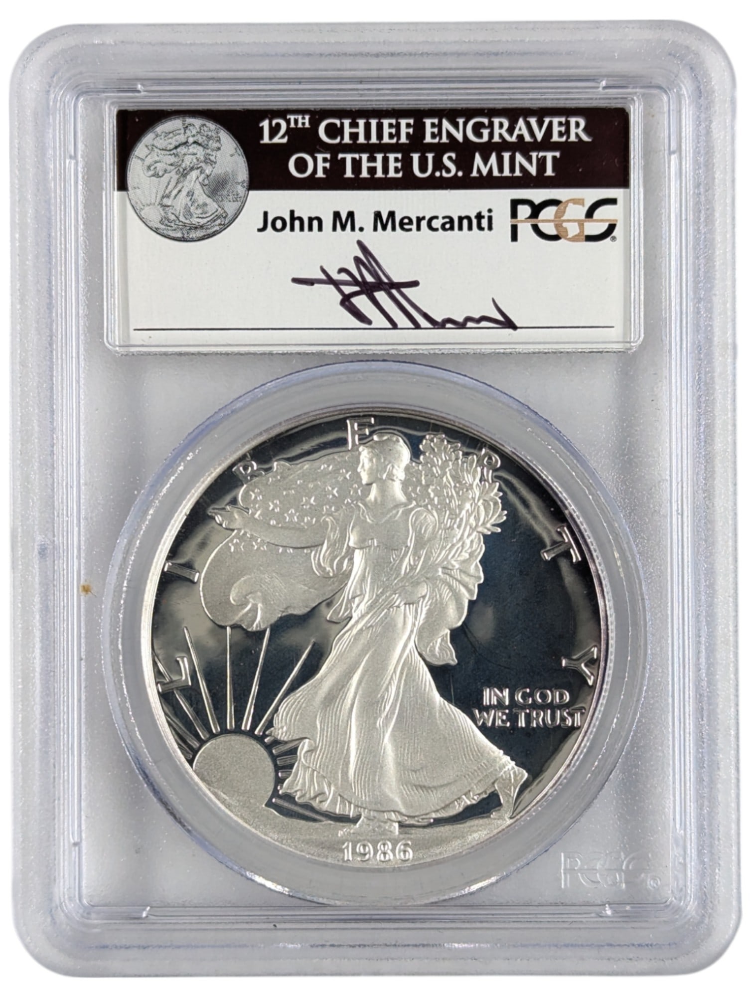 PCGS 1986-S PR69 DCAM American Silver Eagle Dollar (1 of 2)