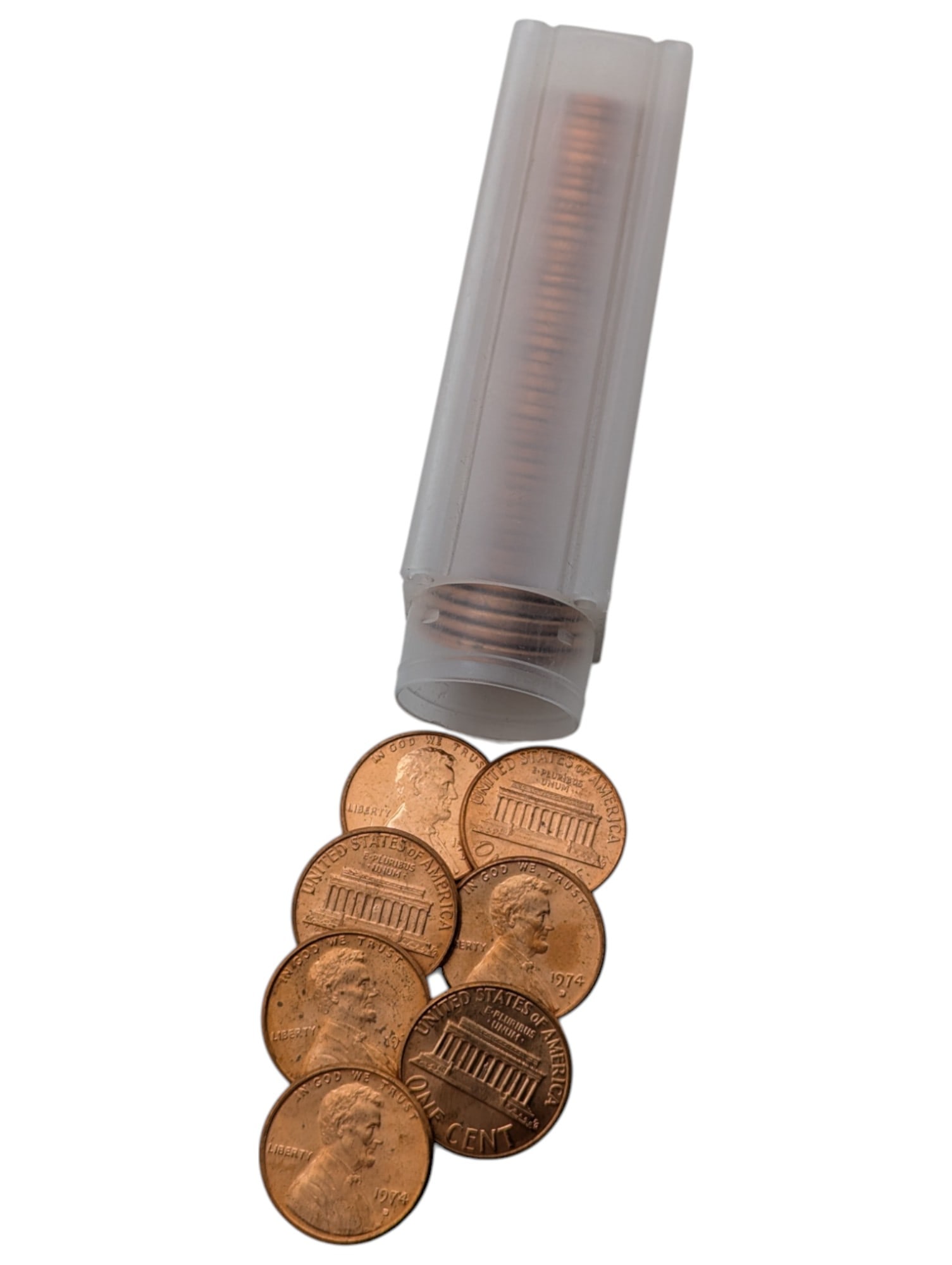 Tube of 50 - 1974-D Lincoln Cents: Coin