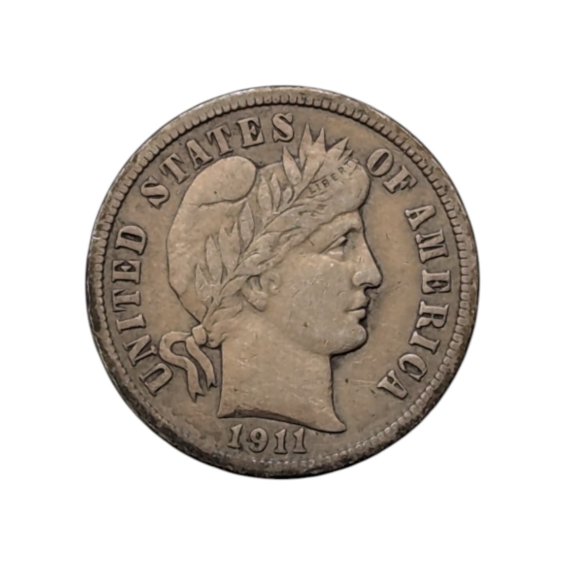 1911 Silver Barber Dime (1 of 2)