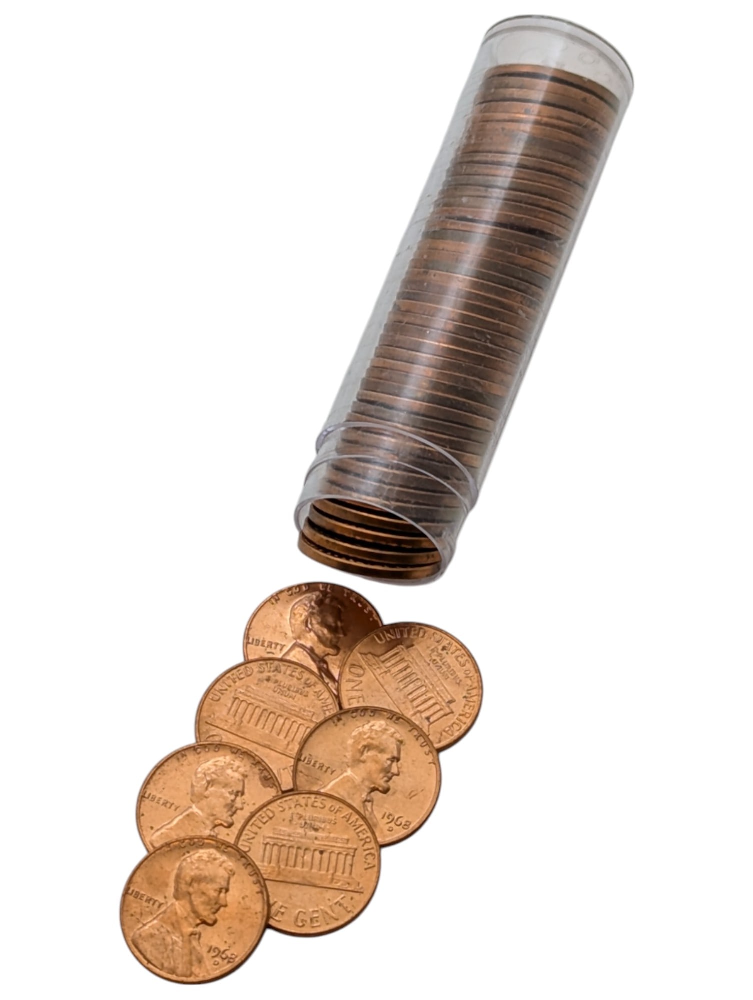 Tube of 50 - 1968-D Lincoln Cents: Coin