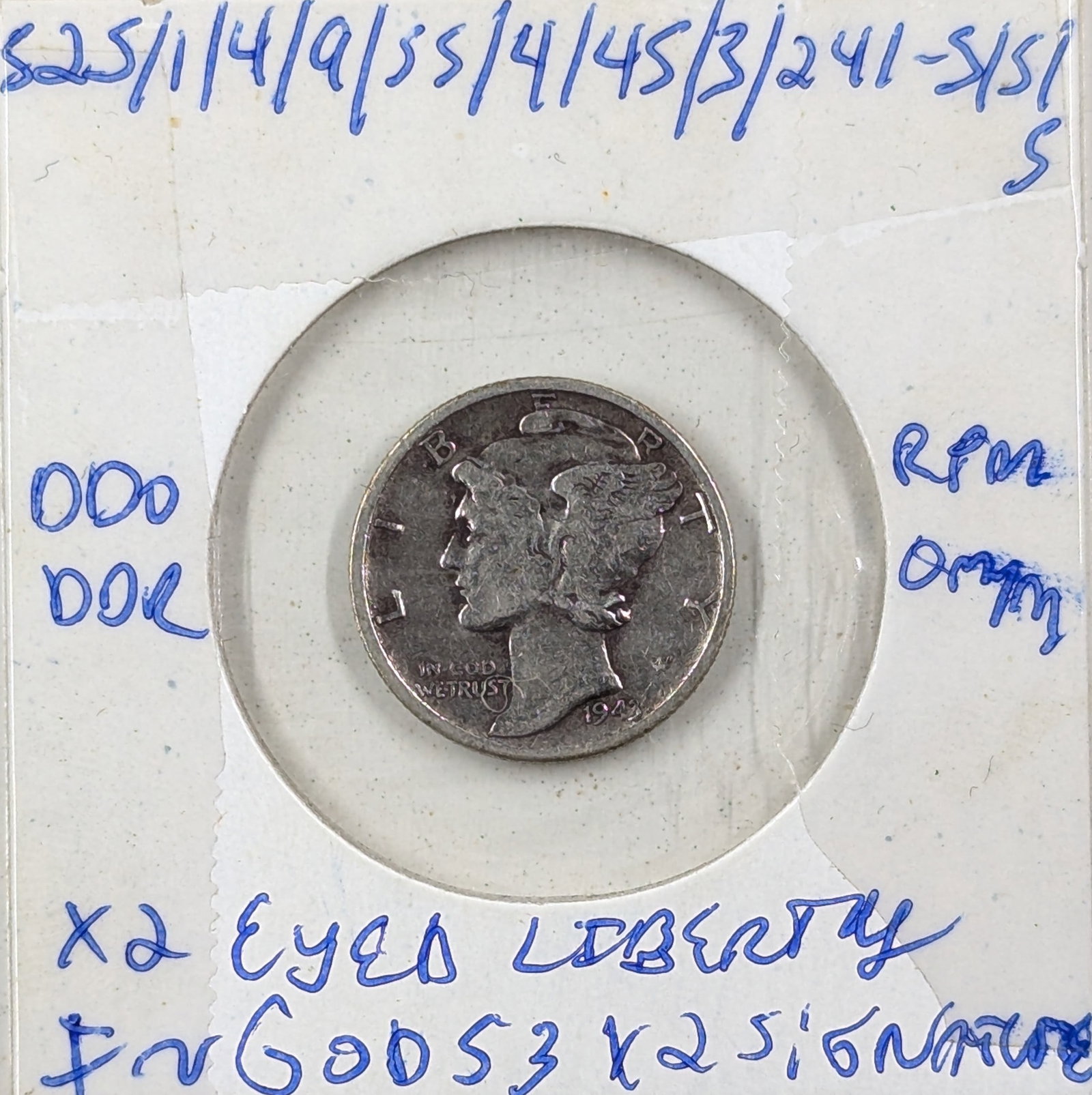 1943-S Silver Mercury Dime: Silver