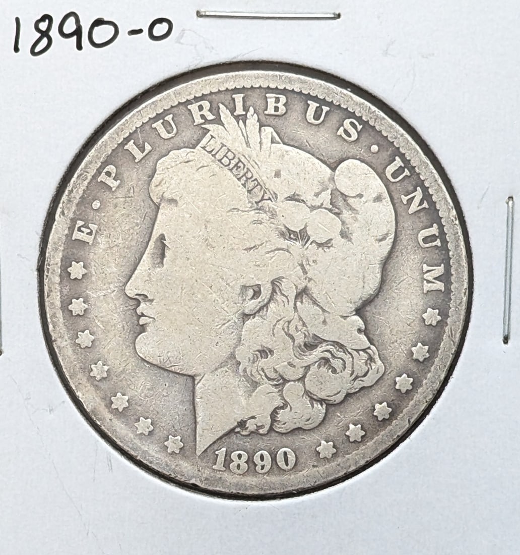 1890-O Morgan Silver Dollar: Silver