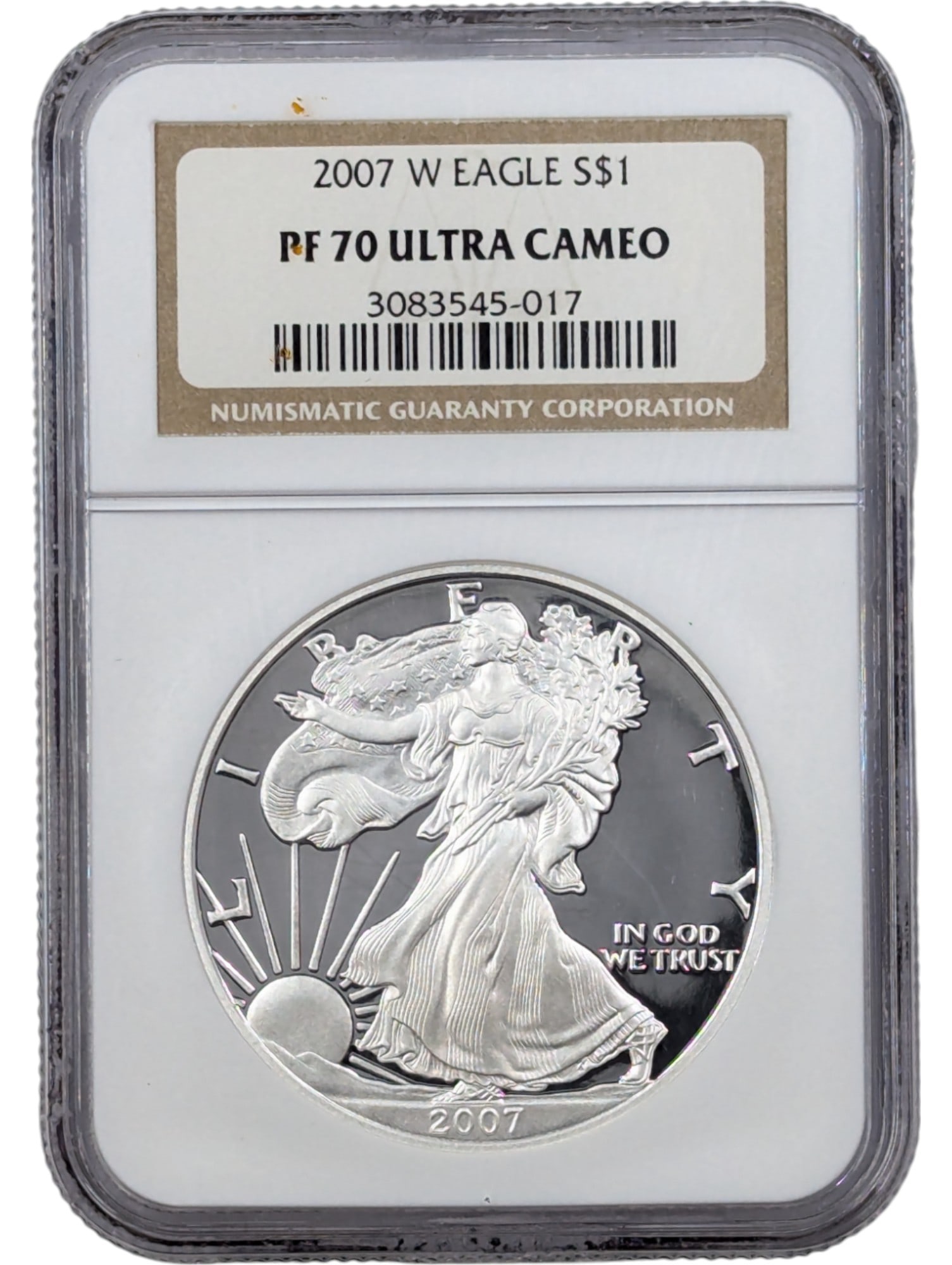 NGC 2007-W PR70 American Silver Eagle Dollar - Proof Ultra Cameo (1 of 2)