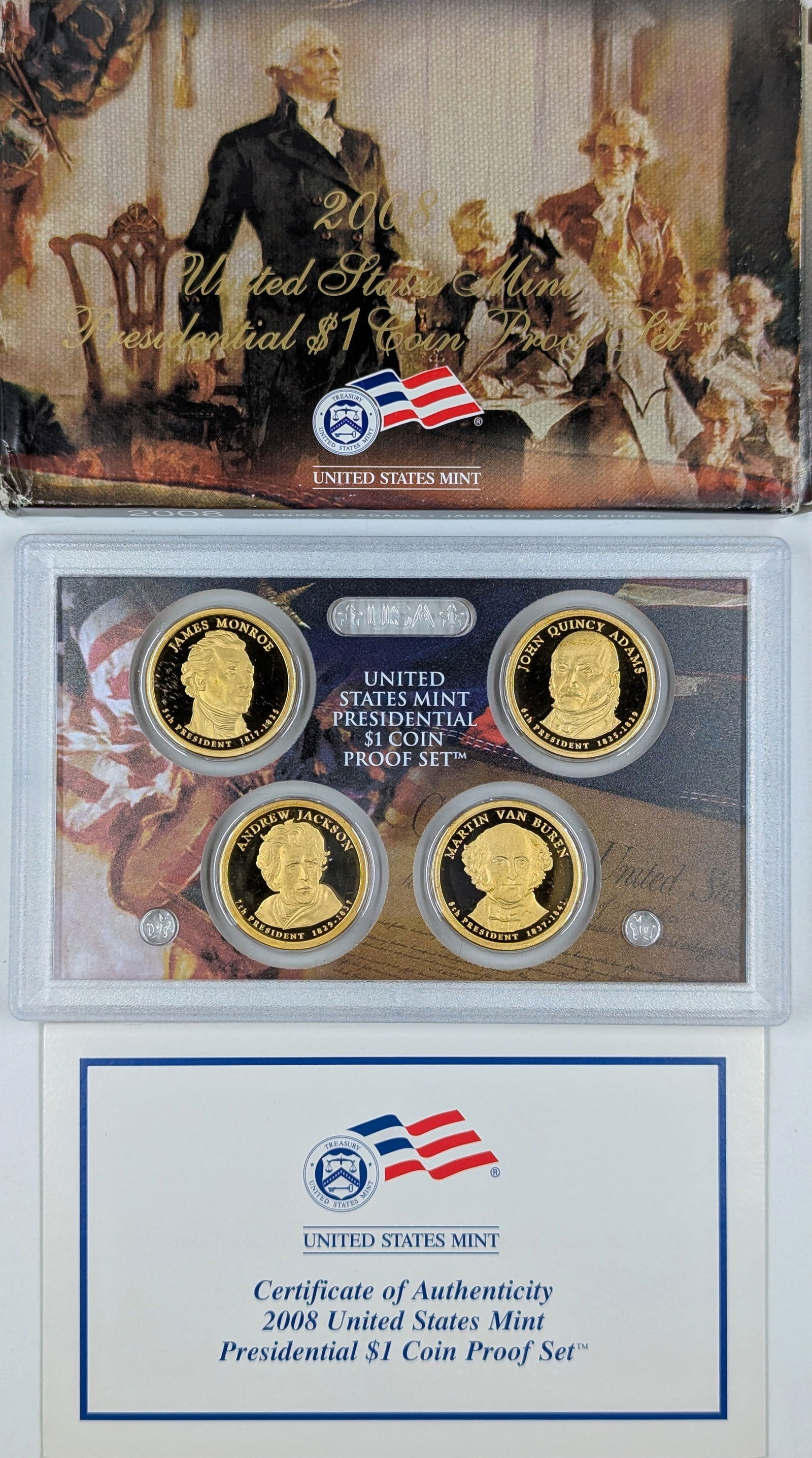 2008 US Mint Presidential $1 Coin Proof Set w/ COA (1 of 2)
