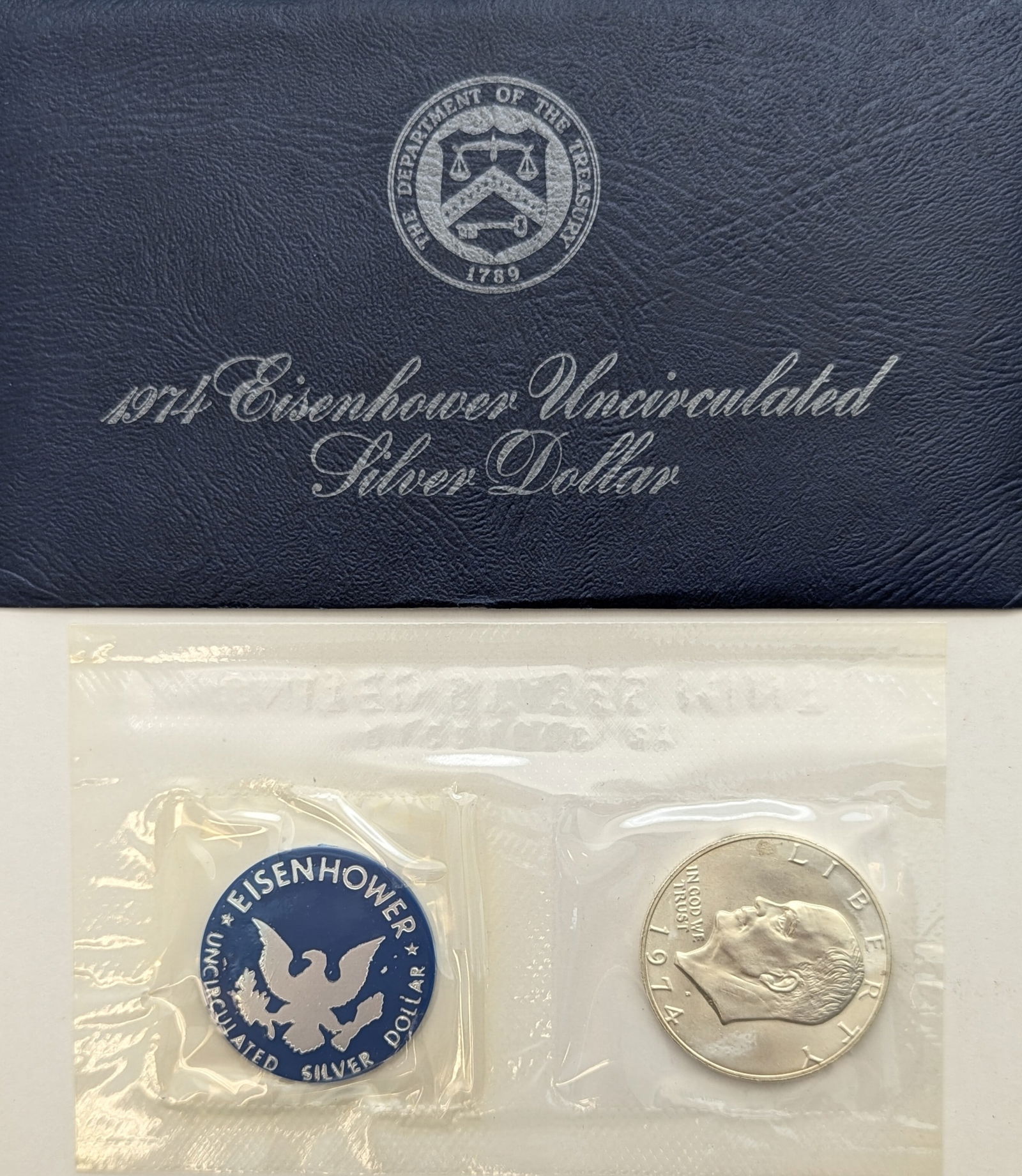 1974-S Eisenhower " Ike" Uncirculated Silver Dollar 2 of 2 (1 of 2)