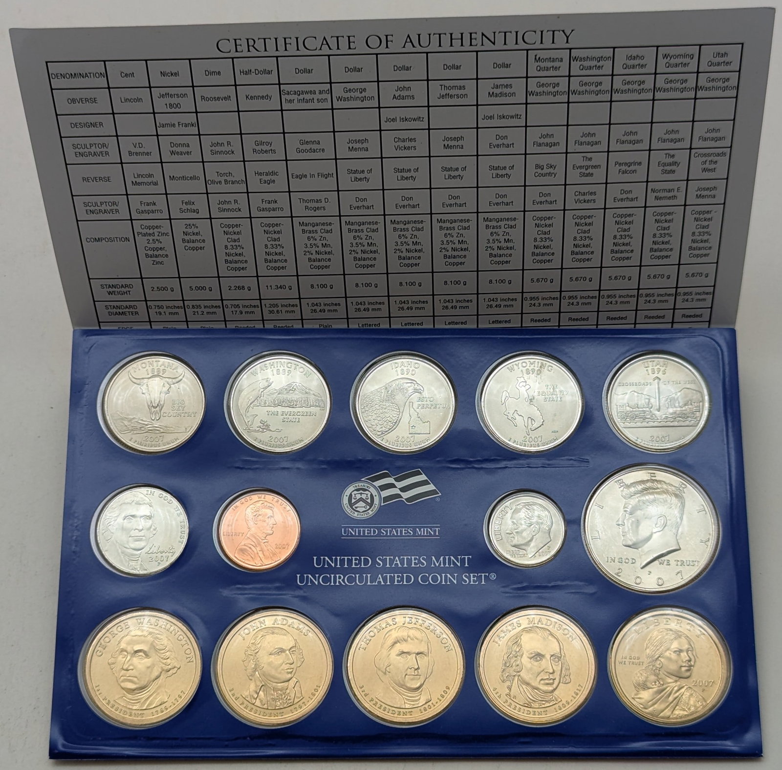 2007-P US Mint Proof Set: Coin