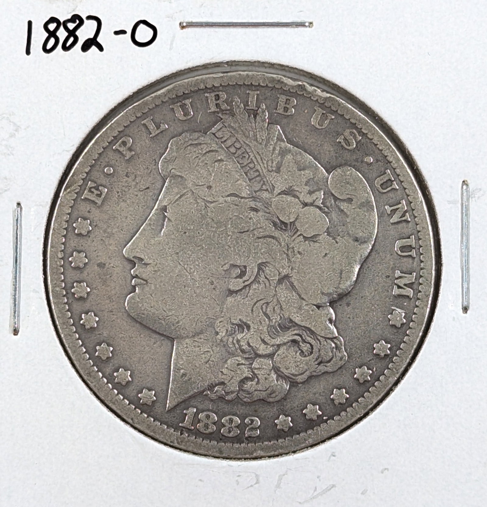 1882-O Morgan Silver Dollar: Silver