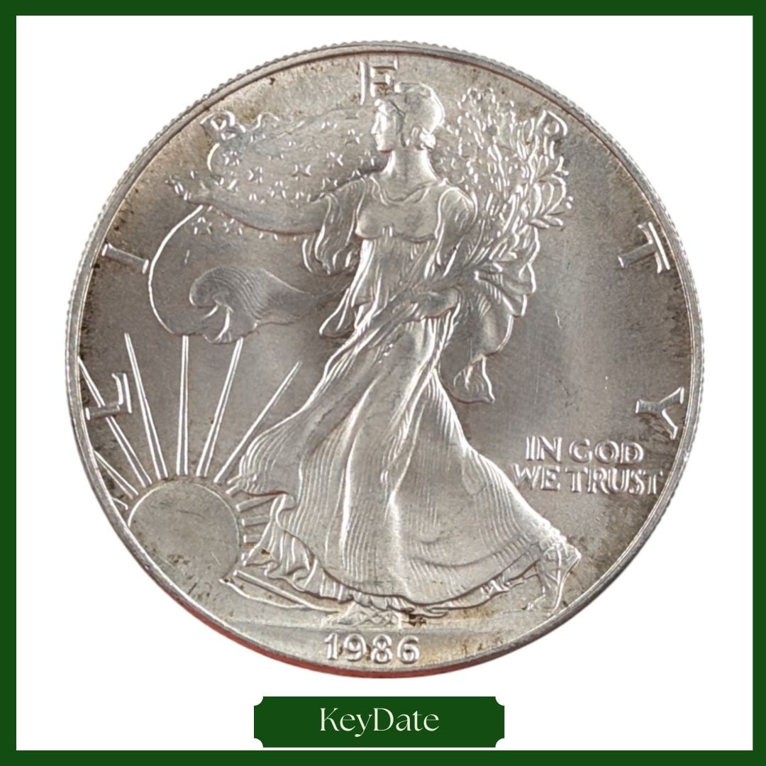 1986 American Silver Eagle Dollar - KEY DATE (1 of 3)
