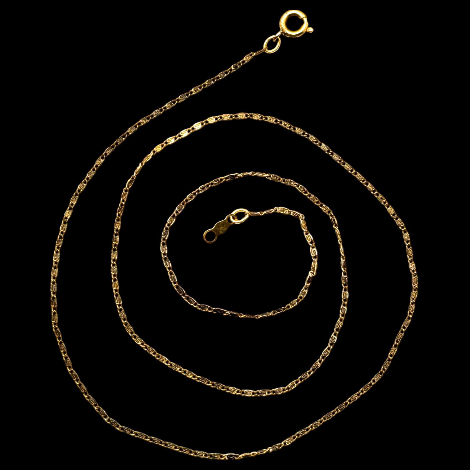 12K Gold filled Chain Necklace - 1.61g: Length: 18in