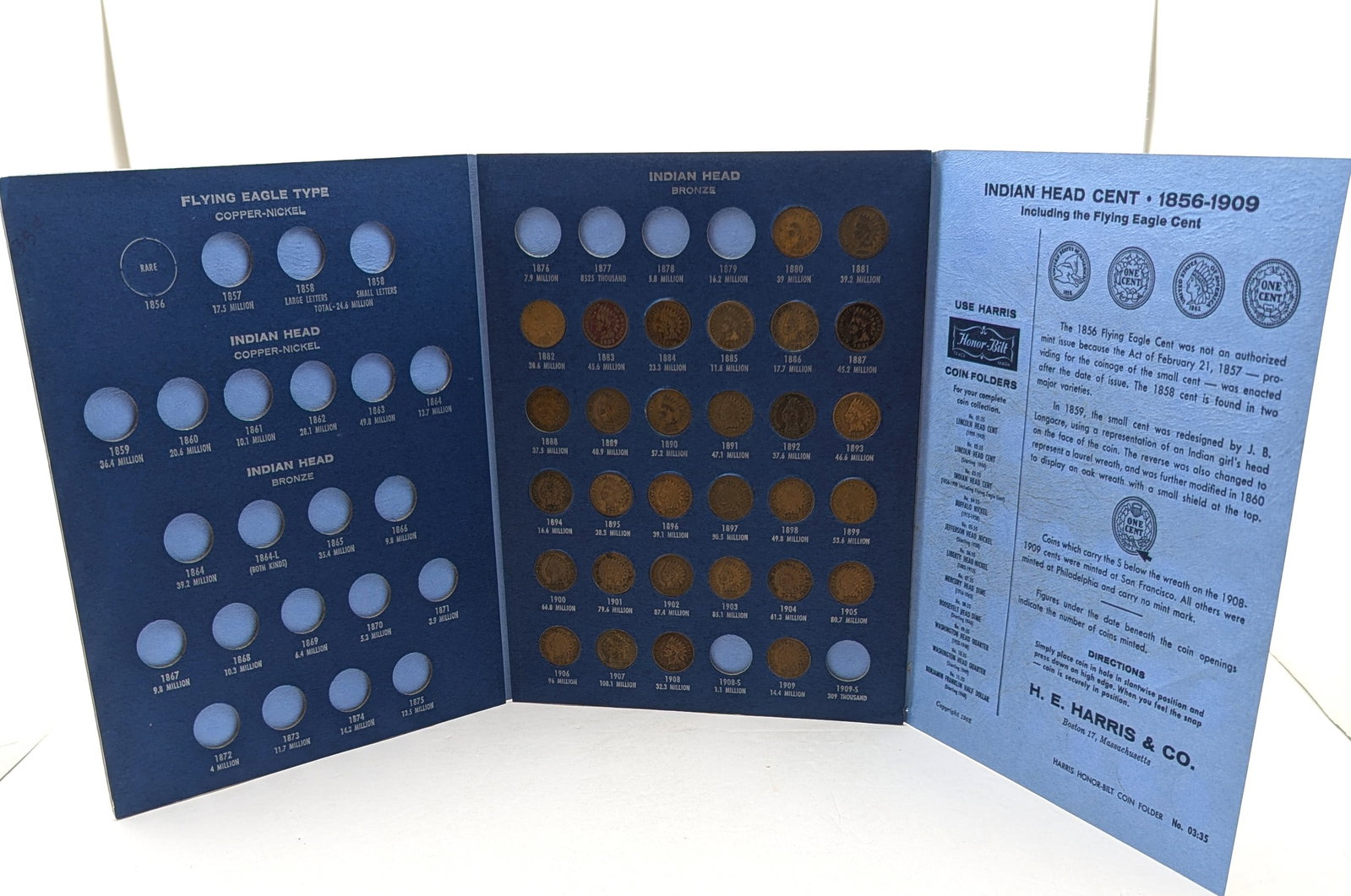 Indian Head Cent 1856-1909 Book w/ 30 Cents!: Coin
