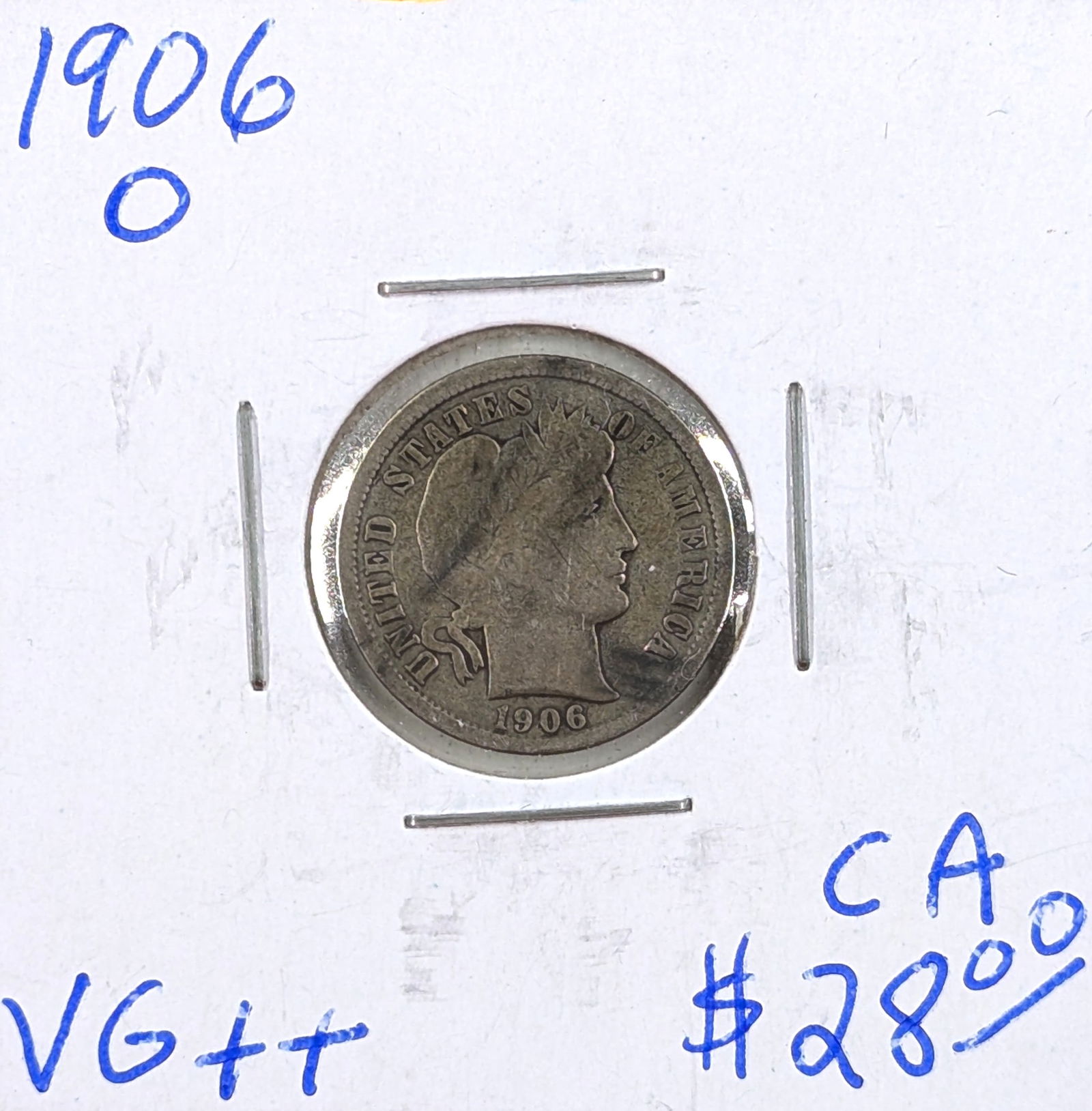 1906-O Silver Barber Dime (1 of 2)