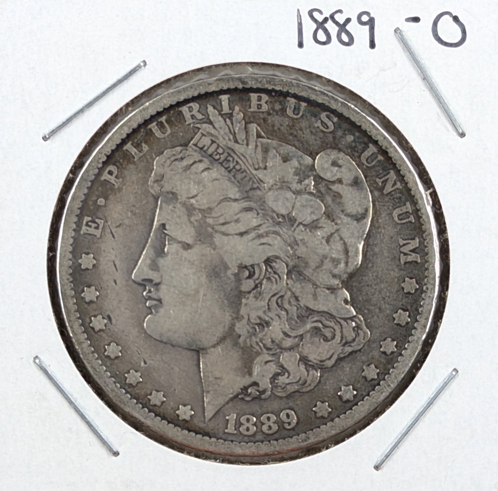 1889-O Morgan Silver Dollar: Silver