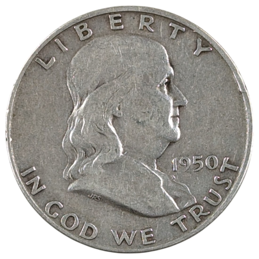 1950-D Silver Franklin Half Dollar: Silver