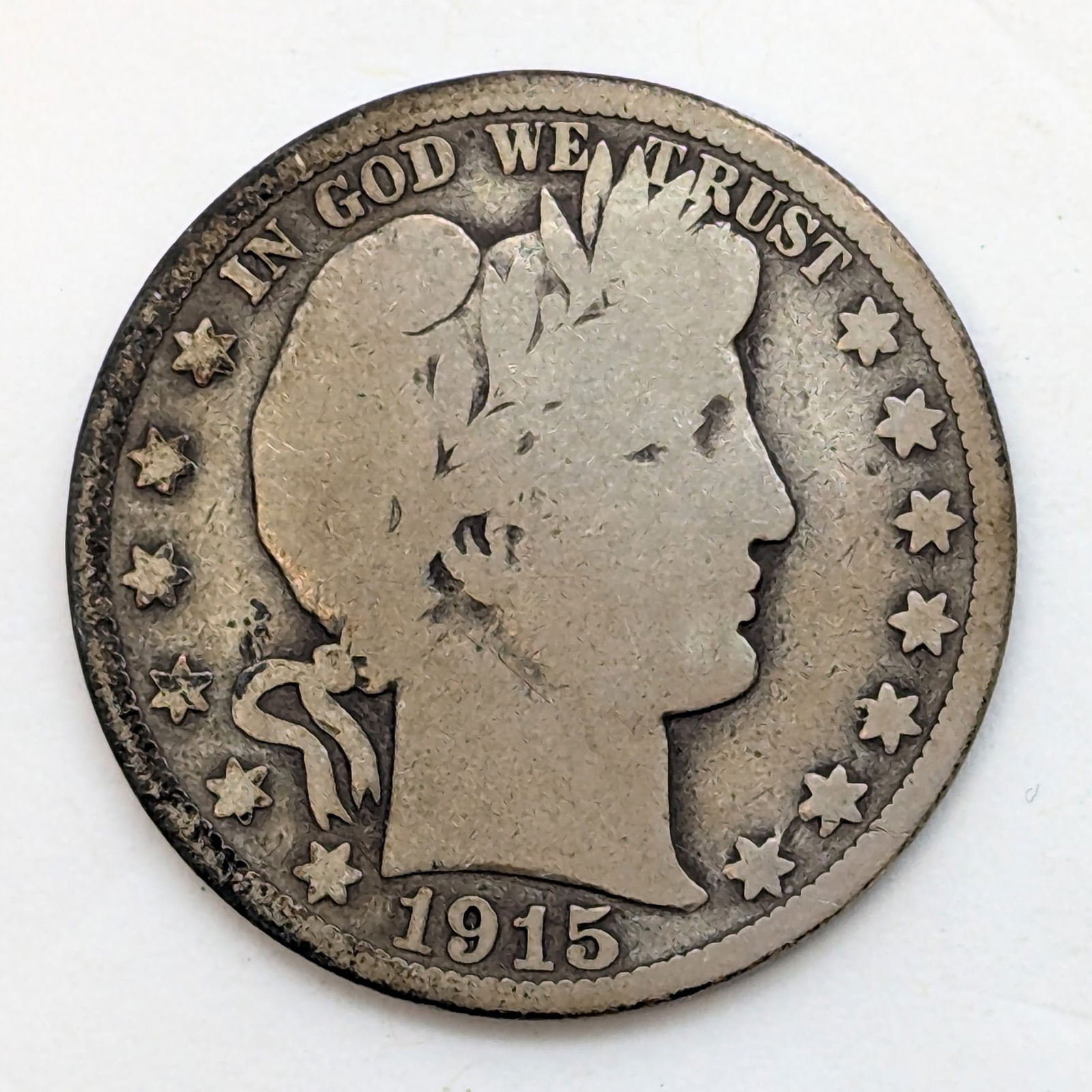 1915-S Silver Barber Half Dollar (1 of 2)