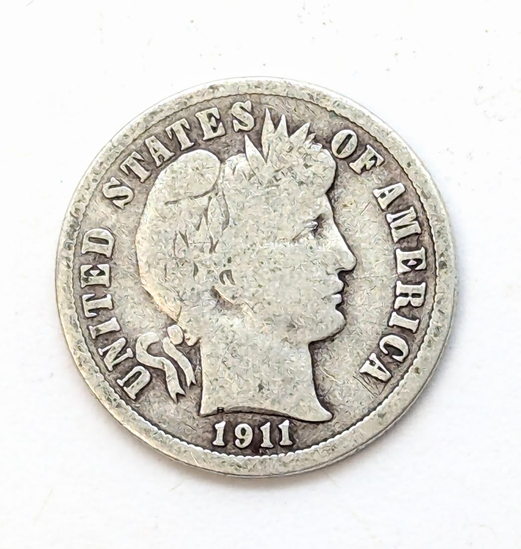 1911-D Silver Barber Dime: _